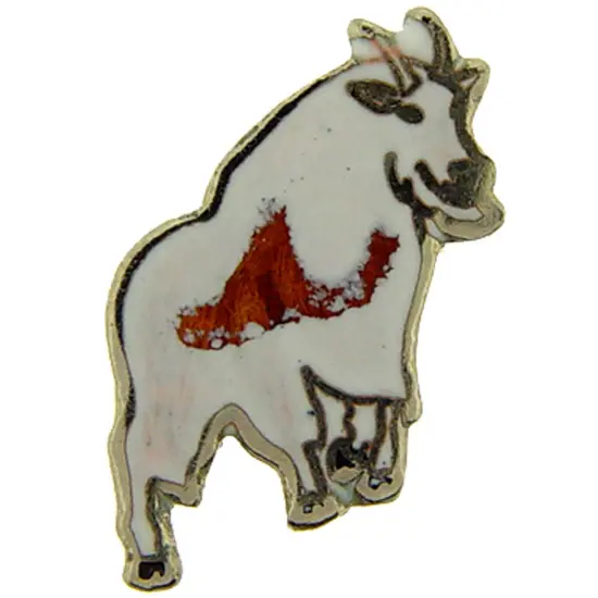 Mountain Goat Pin 1" {1}