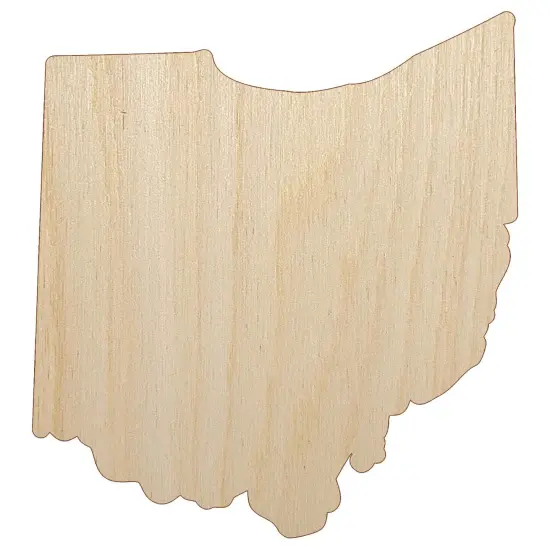 Ohio State Silhouette Unfinished Wood Shape Piece Cutout for DIY Craft Projects {7}