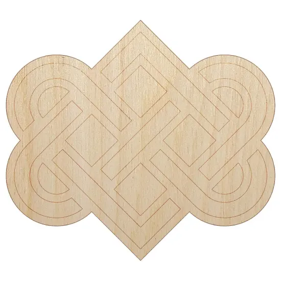 Celtic Love Knot Outline Unfinished Wood Shape Piece Cutout for DIY Craft Projects {7}