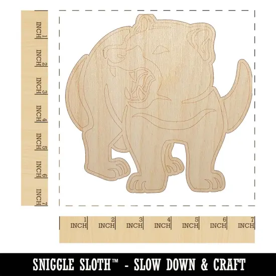Tasmanian Devil Growling Unfinished Wood Shape Piece Cutout for DIY Craft Projects {1}