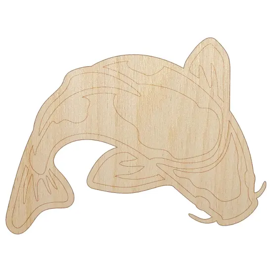 Spotted Koi Fish Unfinished Wood Shape Piece Cutout for DIY Craft Projects {7}