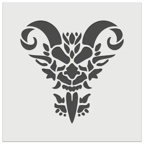 Krampus Face with Tongue Out Christmas Demon Devil Wall Cookie DIY Craft Reusable Stencil {7}