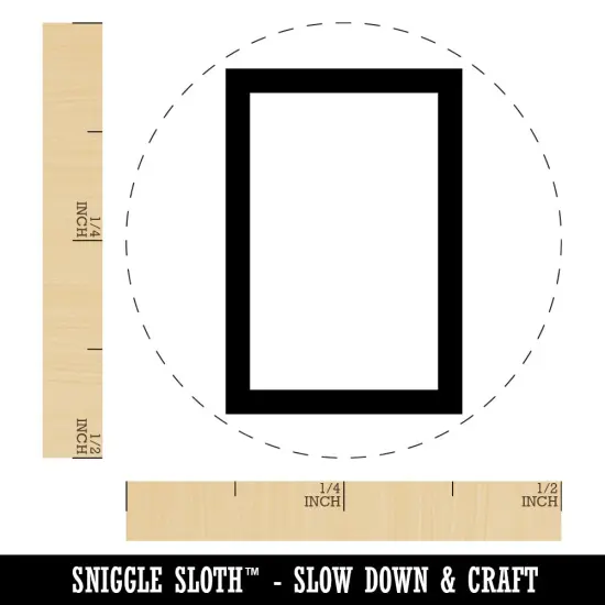 Rectangle Outline Box Self-Inking Rubber Stamp for Stamping Crafting Planners Lime Green {1}