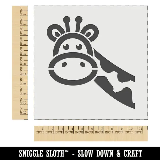 Peeking Giraffe Wall Cookie DIY Craft Reusable Stencil {1}