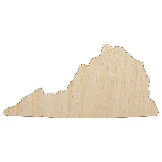 Virginia State Silhouette Unfinished Wood Shape Piece Cutout for DIY Craft Projects {2}