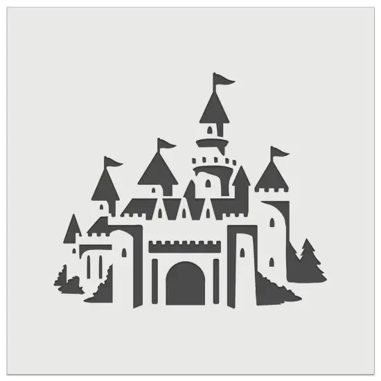 Fantasy Fairytale Castle with Towers Wall Cookie DIY Craft Reusable Stencil {7}