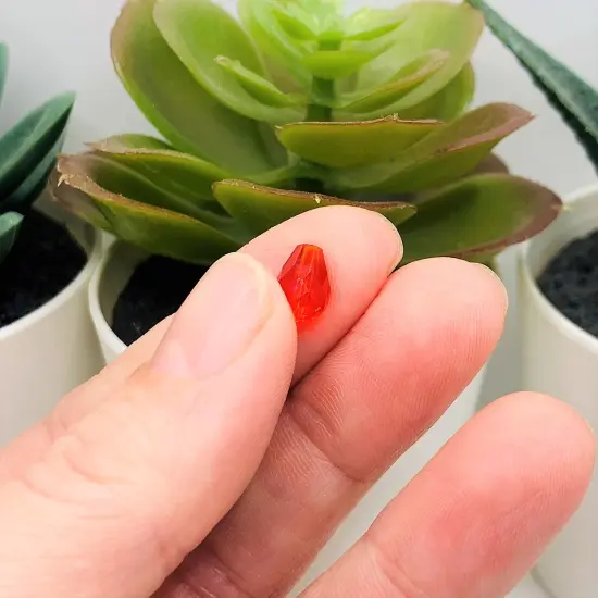 4, 20 or 50 Pieces: 6x8 mm Teardrop Bright Red Imitation Crystal January Birthstone Beads {3}