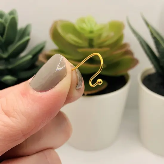 100 or 500 Pieces: Gold Plated Shepherd Fish Hook Earring Wires {3}