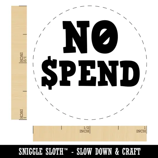 No Spend Money Spending Fun Text Self-Inking Rubber Stamp for Stamping Crafting Planners Blue {1}