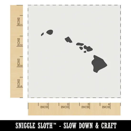 Hawaii State Silhouette Wall Cookie DIY Craft Reusable Stencil {6}