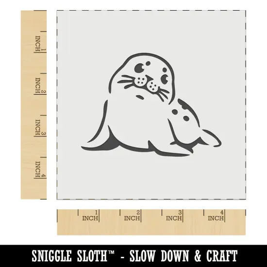 Curious Baby Seal Wall Cookie DIY Craft Reusable Stencil {6}