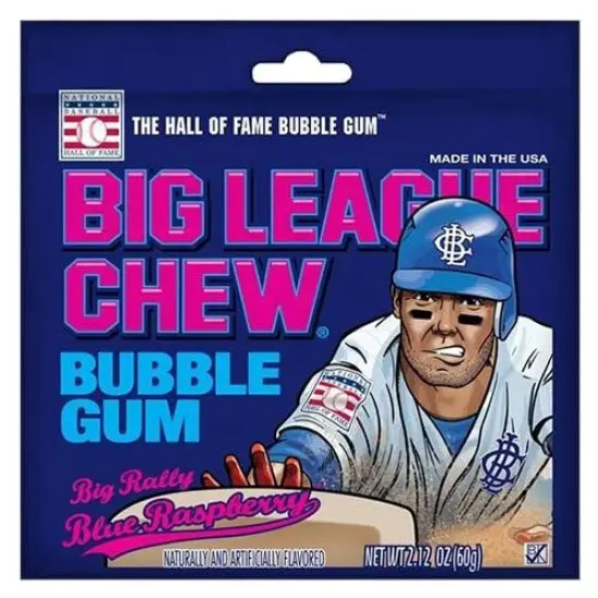 Big Rally Blue Raspberry Bubble Gum - 2.12-oz. (Case of 12) {1}