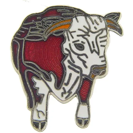 Hereford Cow Pin 1" {1}