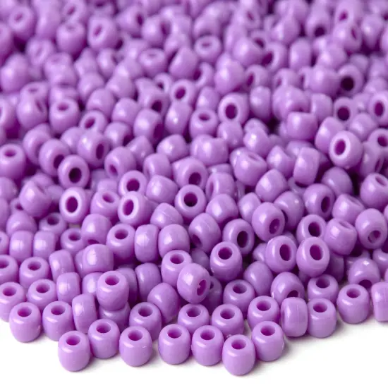 CousinDIY Pony Beads 6mmx9mm 1,000/Pkg-Opaque Purple {3}
