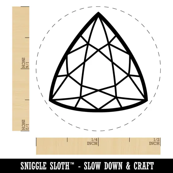Trilliant Triangle Gem Diamond Cut Jewelry Self-Inking Rubber Stamp for Stamping Crafting Planners Sky Blue {1}