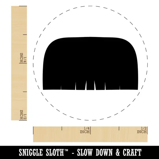 Toothbrush Mustache Moustache Silhouette Self-Inking Rubber Stamp for Stamping Crafting Planners Fuchsia {1}