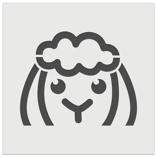 Peeking Sheep Wall Cookie DIY Craft Reusable Stencil {7}
