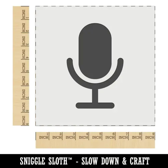 Podcast Broadcast Microphone Wall Cookie DIY Craft Reusable Stencil {1}