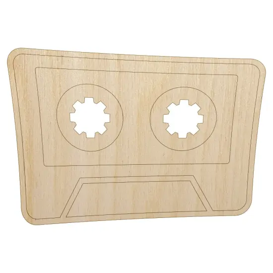 Retro Cassette Mix Tape Unfinished Wood Shape Piece Cutout for DIY Craft Projects {1}