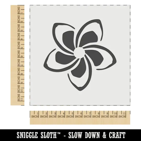 Plumeria Beautiful Tropical Spiral Flower Wall Cookie DIY Craft Reusable Stencil {1}