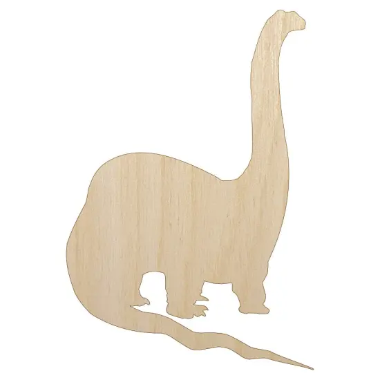 Brachiosaurus Dinosaur Solid Unfinished Wood Shape Piece Cutout for DIY Craft Projects {1}