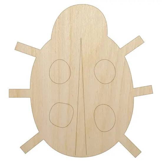 Cute Ladybug Unfinished Wood Shape Piece Cutout for DIY Craft Projects {7}