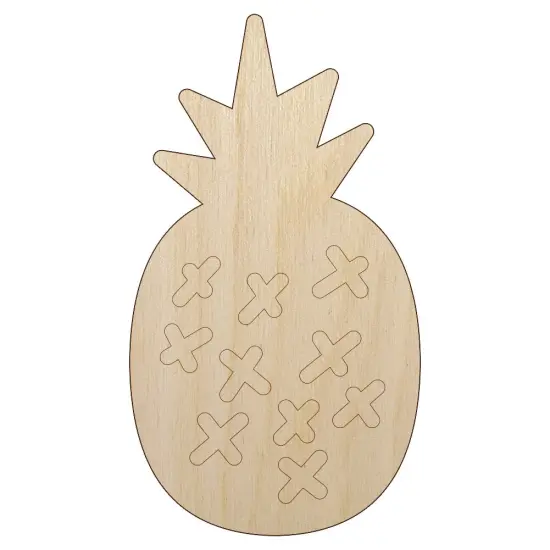 Pineapple Doodle Unfinished Wood Shape Piece Cutout for DIY Craft Projects {1}