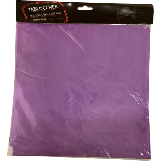 Solid Color Halloween Purple Flannelback Tablecover Decoration {1}