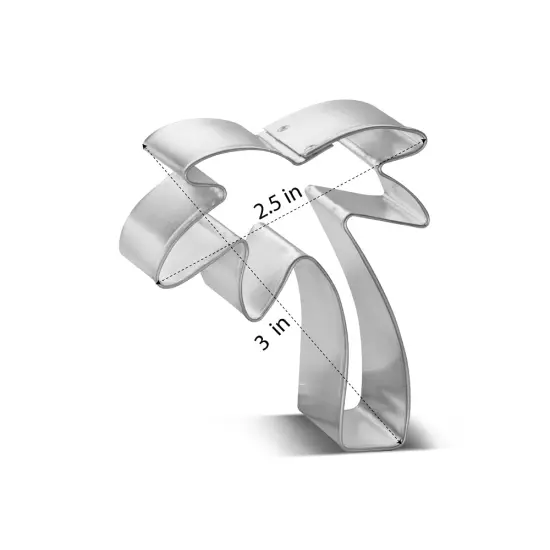 CookieCutter.Com Palm Tree Cookie Cutter 3 Inch &ndash;Tin Plated Steel Cookie Cutters &ndash;Tin Plated Steel Cookie Cutters &ndash; Made In The USA {2}