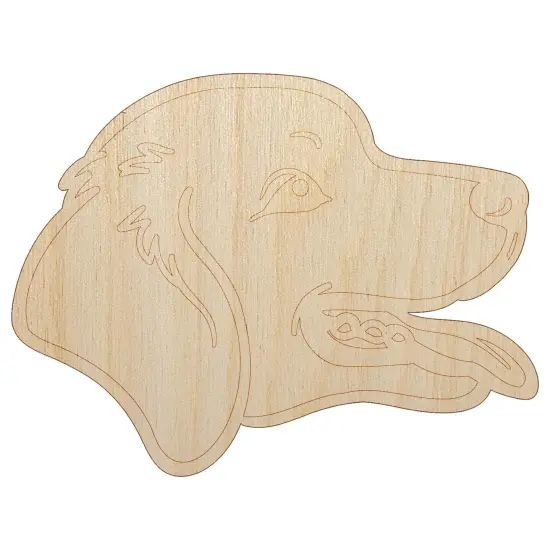 Golden Retriever Head Unfinished Wood Shape Piece Cutout for DIY Craft Projects {7}