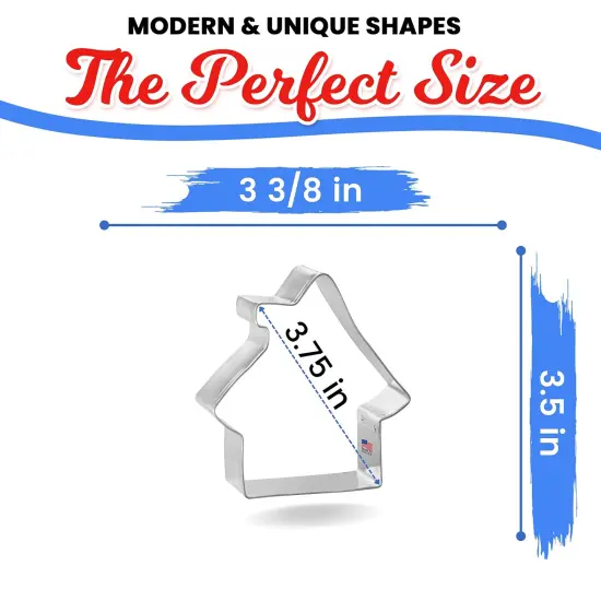 CookieCutter.Com Gingerbread House 3.5 inch Fairytale Story &ndash;Tin Plated Steel Cookie Cutters &ndash; Made In The USA {2}