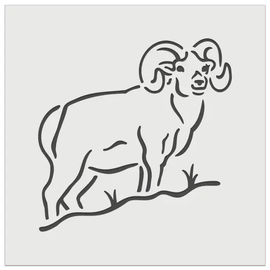 Bighorn Sheep Ram Wall Cookie DIY Craft Reusable Stencil {7}
