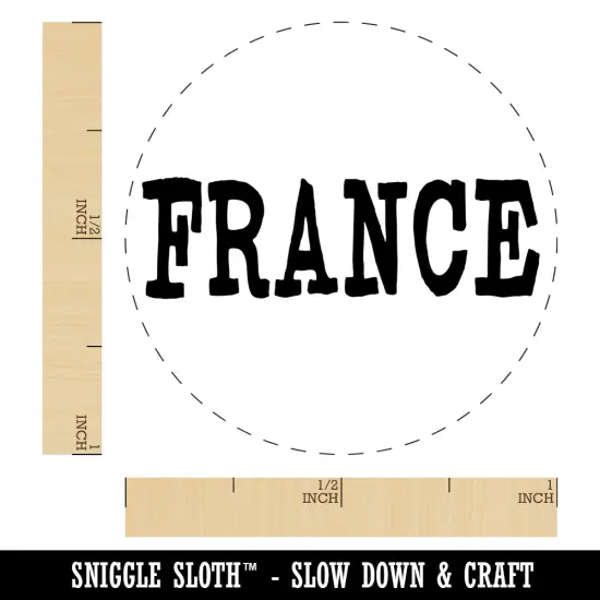 France Fun Text Self-Inking Rubber Stamp for Stamping Crafting Planners Red {1}