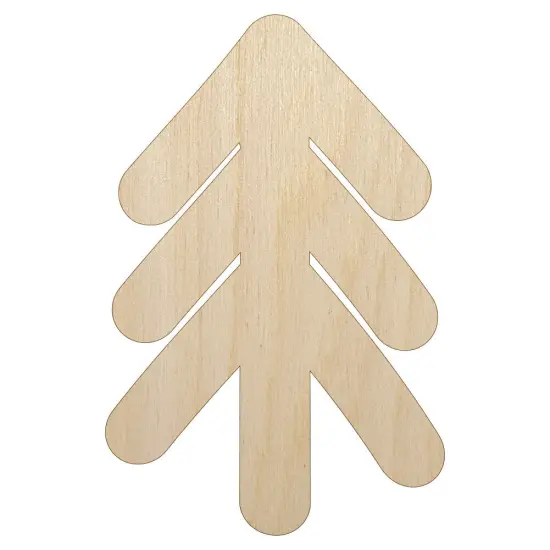 Simple Pine Tree Unfinished Wood Shape Piece Cutout for DIY Craft Projects {1}