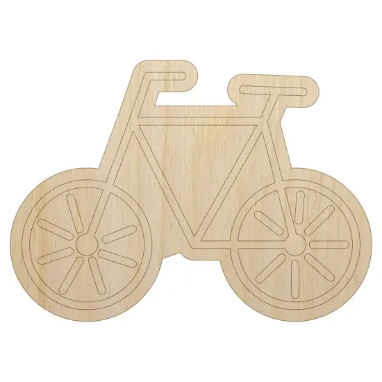 Bike Bicycle Doodle Unfinished Wood Shape Piece Cutout for DIY Craft Projects {1}