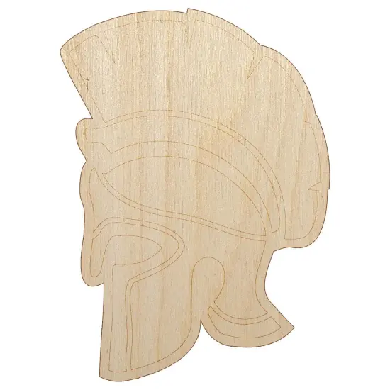Ancient Greek Roman Spartan Helmet Unfinished Wood Shape Piece Cutout for DIY Craft Projects {7}