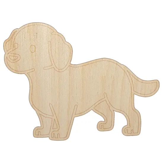 Labrador Retriever Standing Dog Unfinished Wood Shape Piece Cutout for DIY Craft Projects {7}