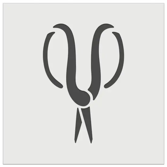 Floral Cutting Scissors Wall Cookie DIY Craft Reusable Stencil {7}