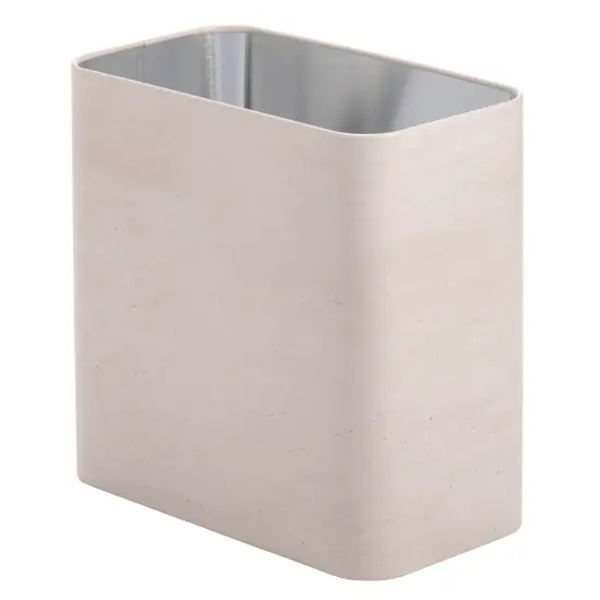 mDesign Metal 2.4 Gallon Bathroom Trashcan Wastebasket Garbage Bin {4}