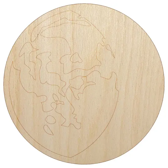 Waning Gibbous Moon Phase Unfinished Wood Shape Piece Cutout for DIY Craft Projects {7}