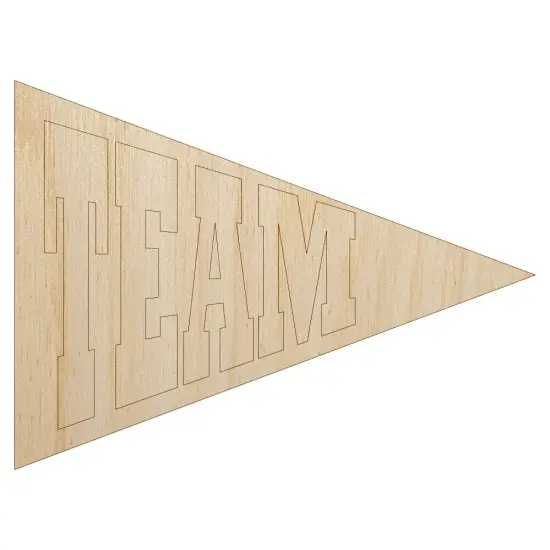 Team Sport Flag Unfinished Wood Shape Piece Cutout for DIY Craft Projects {7}