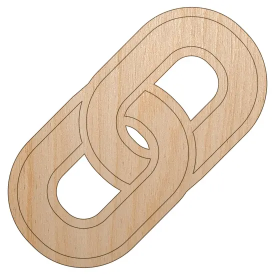Chain Link Icon Unfinished Wood Shape Piece Cutout for DIY Craft Projects {2}