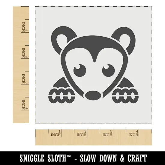 Peeking Possum Opossum Wall Cookie DIY Craft Reusable Stencil {6}