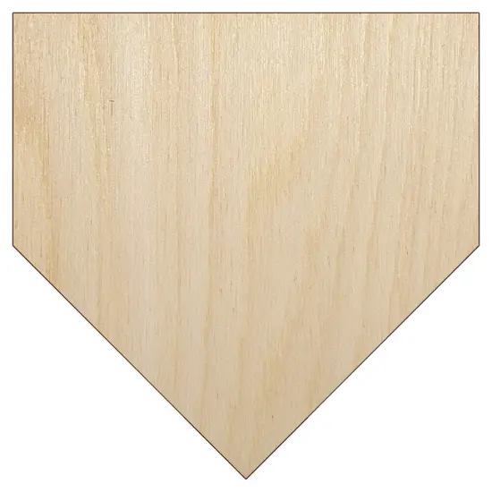 Home Plate Baseball Unfinished Wood Shape Piece Cutout for DIY Craft Projects {1}