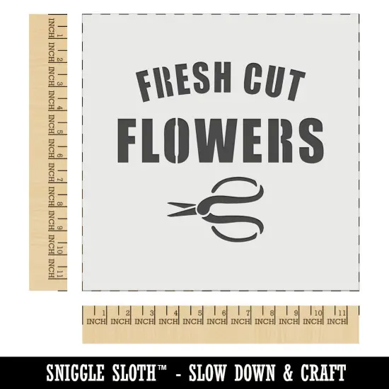 Fresh Cut Flowers Wall Cookie DIY Craft Reusable Stencil {1}