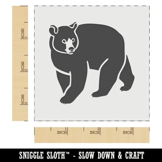 Black Bear Wall Cookie DIY Craft Reusable Stencil {6}