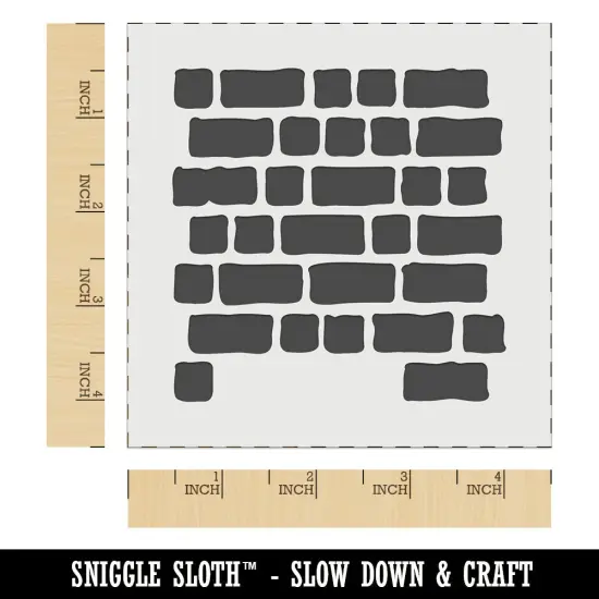 Rough Bricks Repeating Pattern Wall Cookie DIY Craft Reusable Stencil {6}