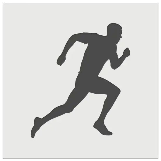 Man Running Marathon Cardio Exercise Wall Cookie DIY Craft Reusable Stencil {2}
