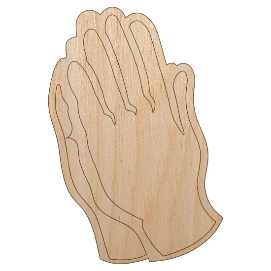 Praying Hands Unfinished Wood Shape Piece Cutout for DIY Craft Projects {7}
