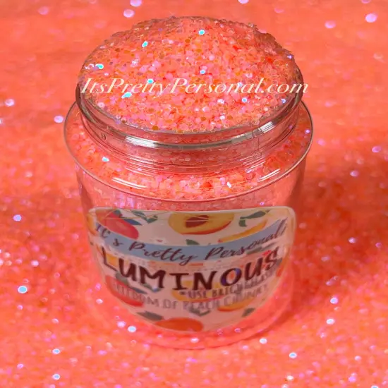 "Freedom Of Peach Chunky&rdquo; (Medium Cut)- Luminous Reflective Glitter Collection {2}